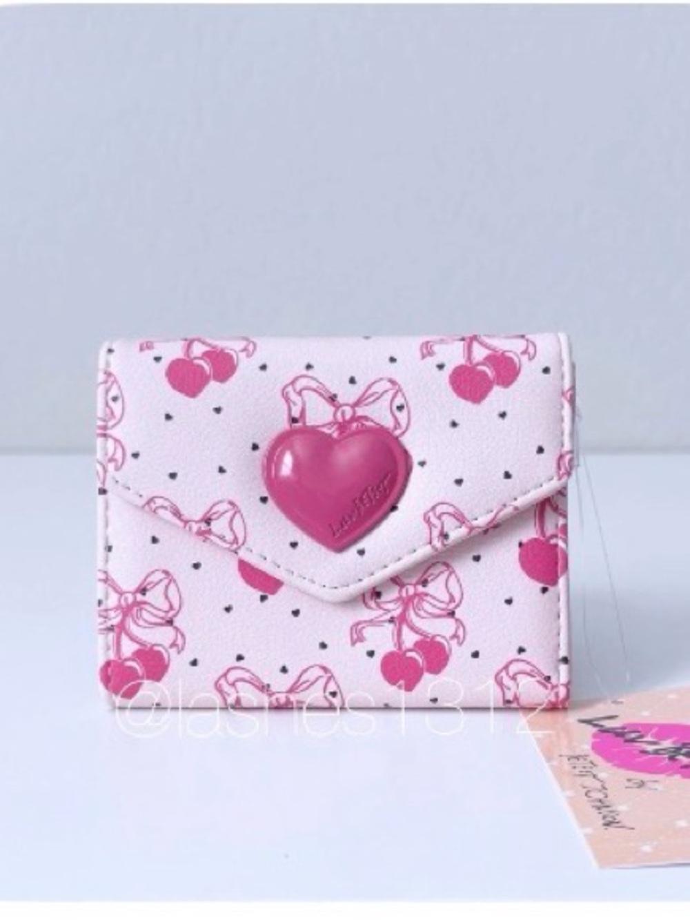 Betsey Johnson Cute Pink Cherry Heart Wallet New